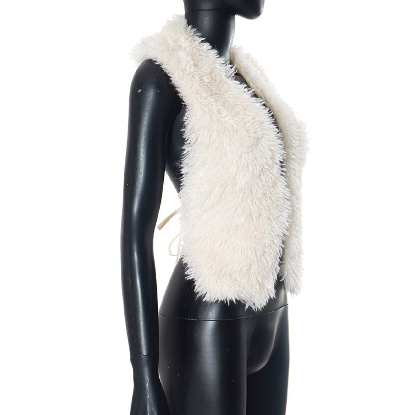 Frosted Luxe Cropped Fur Vest