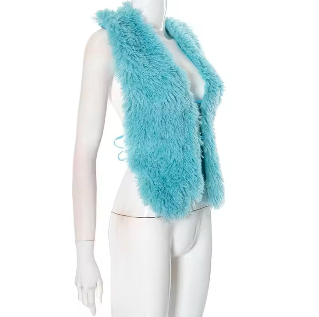 Frosted Luxe Cropped Fur Vest