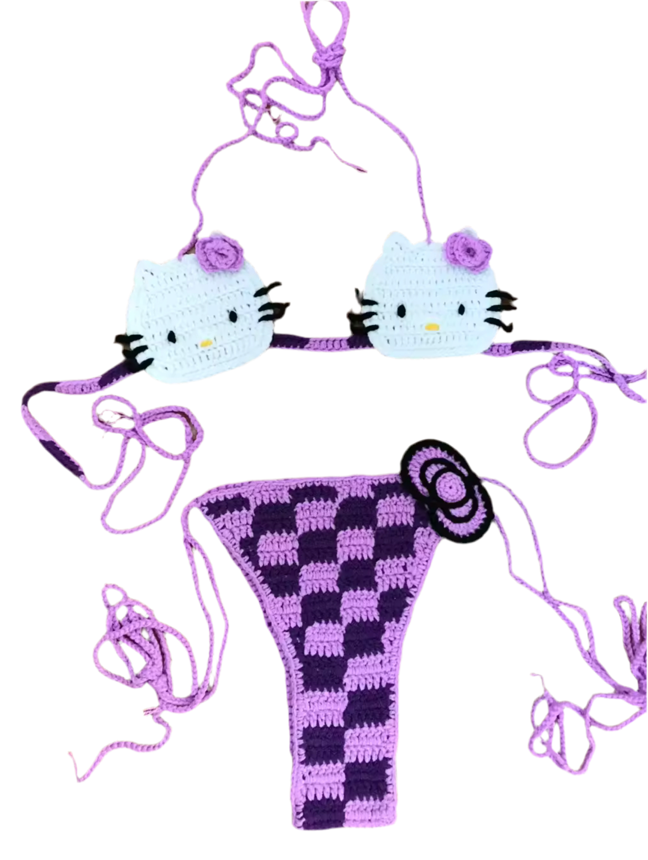 Kitty Crochet Bikini Set