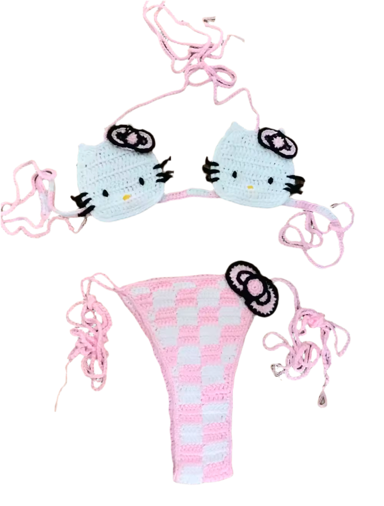 Kitty Crochet Bikini Set