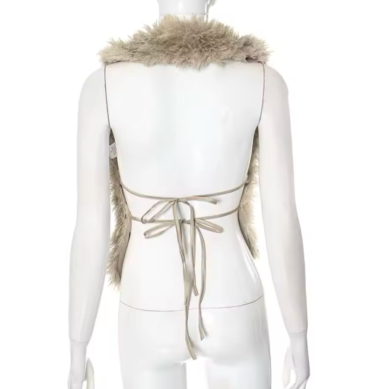 Frosted Luxe Cropped Fur Vest