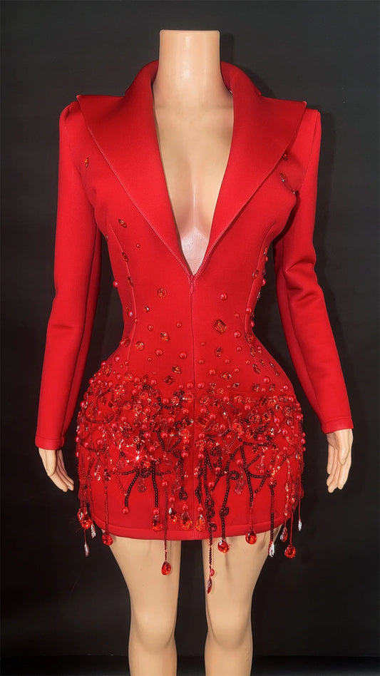 Scarlet Glamour Blazer Dress